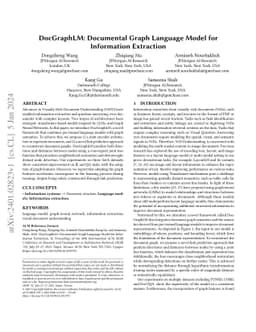 DocGraphLM: Documental Graph Language Model for Information Extraction