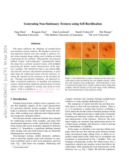 Generating Non-Stationary Textures using Self-Rectification