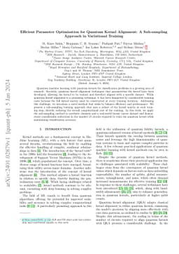 Efficient Parameter Optimisation for Quantum Kernel Alignment: A
  Sub-sampling Approach in Variational Training