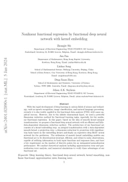 Nonlinear functional regression by functional deep neural network with kernel embedding