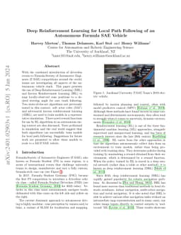 Deep Reinforcement Learning for Local Path Following of an Autonomous
  Formula SAE Vehicle