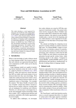Trace and Edit Relation Associations in GPT