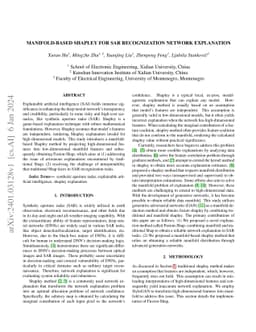 Manifold-based Shapley for SAR Recognization Network Explanation
