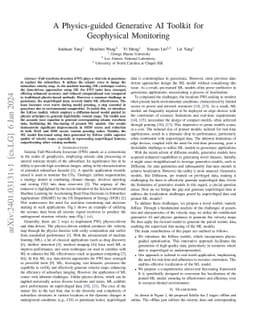 A Physics-guided Generative AI Toolkit for Geophysical Monitoring