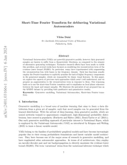 Short-Time Fourier Transform for deblurring Variational Autoencoders