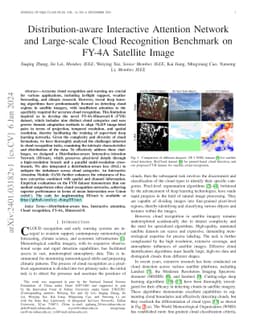 Distribution-aware Interactive Attention Network and Large-scale Cloud
  Recognition Benchmark on FY-4A Satellite Image