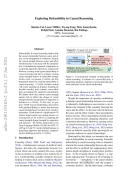 Exploring Defeasibility in Causal Reasoning