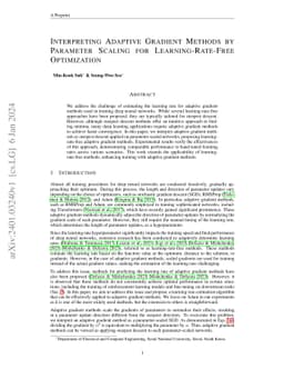 Interpreting Adaptive Gradient Methods by Parameter Scaling for
  Learning-Rate-Free Optimization