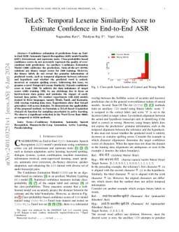 TeLeS: Temporal Lexeme Similarity Score to Estimate Confidence in
  End-to-End ASR