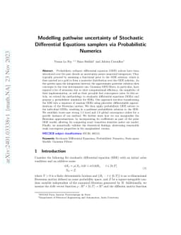 Modelling pathwise uncertainty of Stochastic Differential Equations
  samplers via Probabilistic Numerics