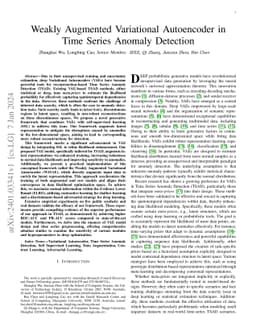 Weakly Augmented Variational Autoencoder in Time Series Anomaly
  Detection