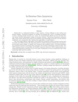 In-Database Data Imputation