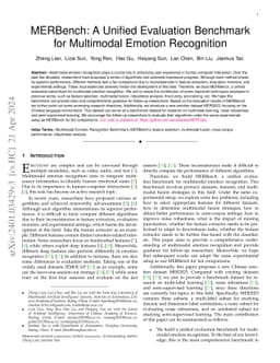 MERBench: A Unified Evaluation Benchmark for Multimodal Emotion
  Recognition