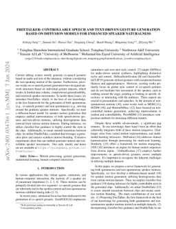 Freetalker: Controllable Speech and Text-Driven Gesture Generation Based
  on Diffusion Models for Enhanced Speaker Naturalness