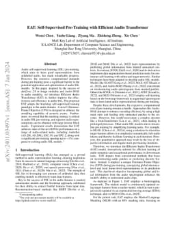 EAT: Self-Supervised Pre-Training with Efficient Audio Transformer