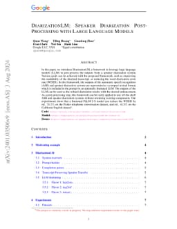 DiarizationLM: Speaker Diarization Post-Processing with Large Language
  Models