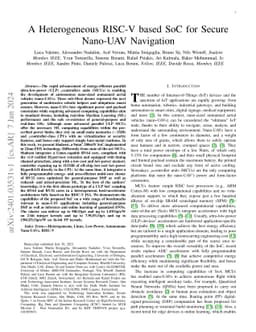 A Heterogeneous RISC-V based SoC for Secure Nano-UAV Navigation