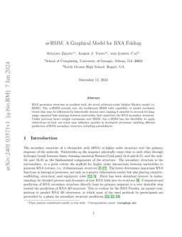 α-HMM: A Graphical Model for RNA Folding