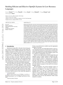 Building Efficient and Effective OpenQA Systems for Low-Resource
  Languages