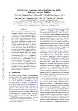 InFoBench: Evaluating Instruction Following Ability in Large Language
  Models