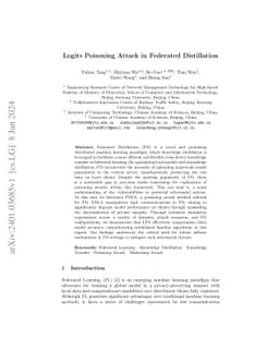 Logits Poisoning Attack in Federated Distillation