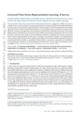 Universal Time-Series Representation Learning: A Survey