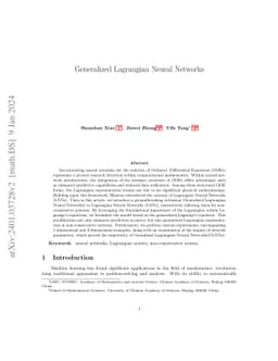 Generalized Lagrangian Neural Networks