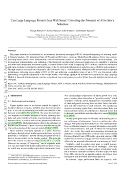 Can Large Language Models Beat Wall Street? Unveiling the Potential of
  AI in Stock Selection