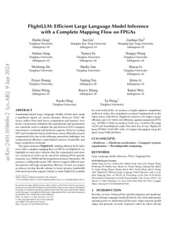 FlightLLM: Efficient Large Language Model Inference with a Complete
  Mapping Flow on FPGAs
