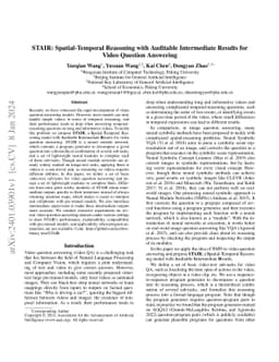 STAIR: Spatial-Temporal Reasoning with Auditable Intermediate Results
  for Video Question Answering
