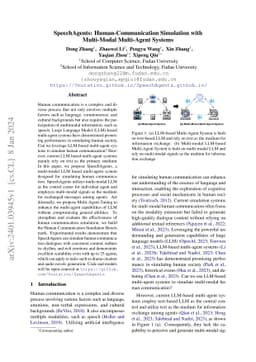 SpeechAgents: Human-Communication Simulation with Multi-Modal
  Multi-Agent Systems