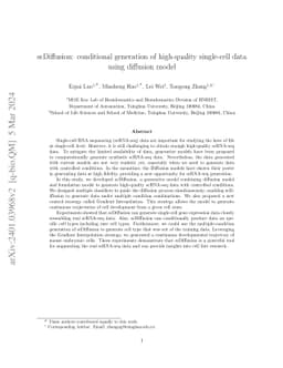 scDiffusion: conditional generation of high-quality single-cell data
  using diffusion model