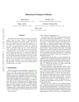 Behavioural Cloning in VizDoom