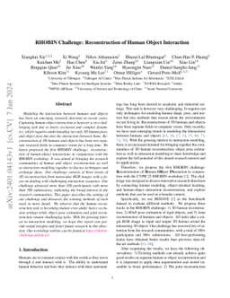 RHOBIN Challenge: Reconstruction of Human Object Interaction