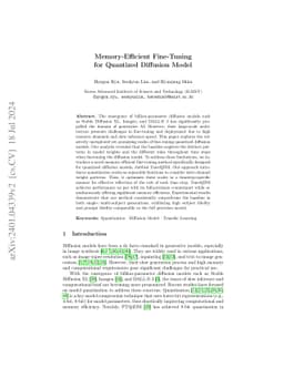 Memory-Efficient Fine-Tuning for Quantized Diffusion Model