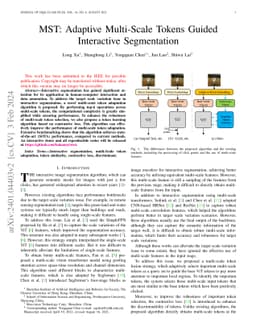 MST: Adaptive Multi-Scale Tokens Guided Interactive Segmentation