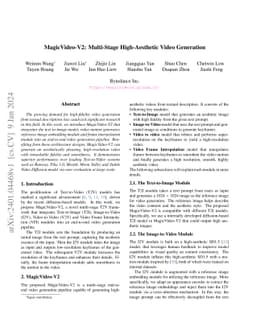 MagicVideo-V2: Multi-Stage High-Aesthetic Video Generation
