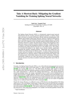 Take A Shortcut Back: Mitigating the Gradient Vanishing for Training
  Spiking Neural Networks