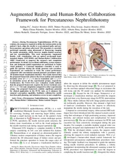 Augmented Reality and Human-Robot Collaboration Framework for
  Percutaneous Nephrolithotomy: System Design, Implementation, and Performance
  Metrics