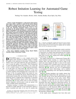 Robust Imitation Learning for Automated Game Testing