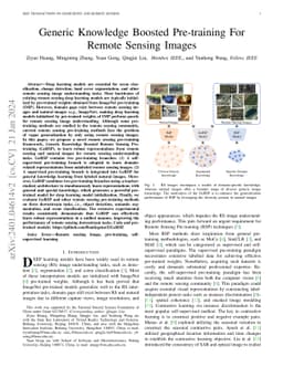Generic Knowledge Boosted Pre-training For Remote Sensing Images