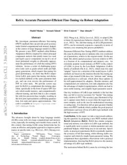 RoSA: Accurate Parameter-Efficient Fine-Tuning via Robust Adaptation