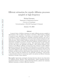 Efficient estimation for ergodic diffusion processes sampled at high
  frequency