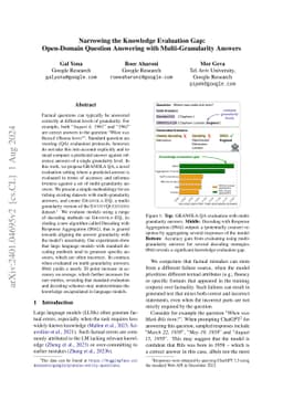 Narrowing the Knowledge Evaluation Gap: Open-Domain Question Answering
  with Multi-Granularity Answers