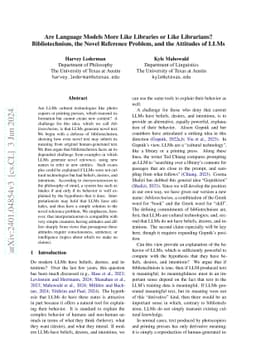Are Language Models More Like Libraries or Like Librarians?
  Bibliotechnism, the Novel Reference Problem, and the Attitudes of LLMs