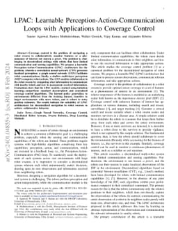 LPAC: Learnable Perception-Action-Communication Loops with Applications
  to Coverage Control