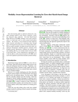 Modality-Aware Representation Learning for Zero-shot Sketch-based Image
  Retrieval