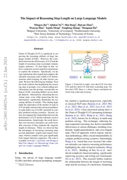 The Impact of Reasoning Step Length on Large Language Models