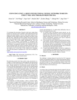 ConvConcatNet: a deep convolutional neural network to reconstruct mel
  spectrogram from the EEG