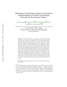 Optimising Graph Representation for Hardware Implementation of Graph
  Convolutional Networks for Event-based Vision